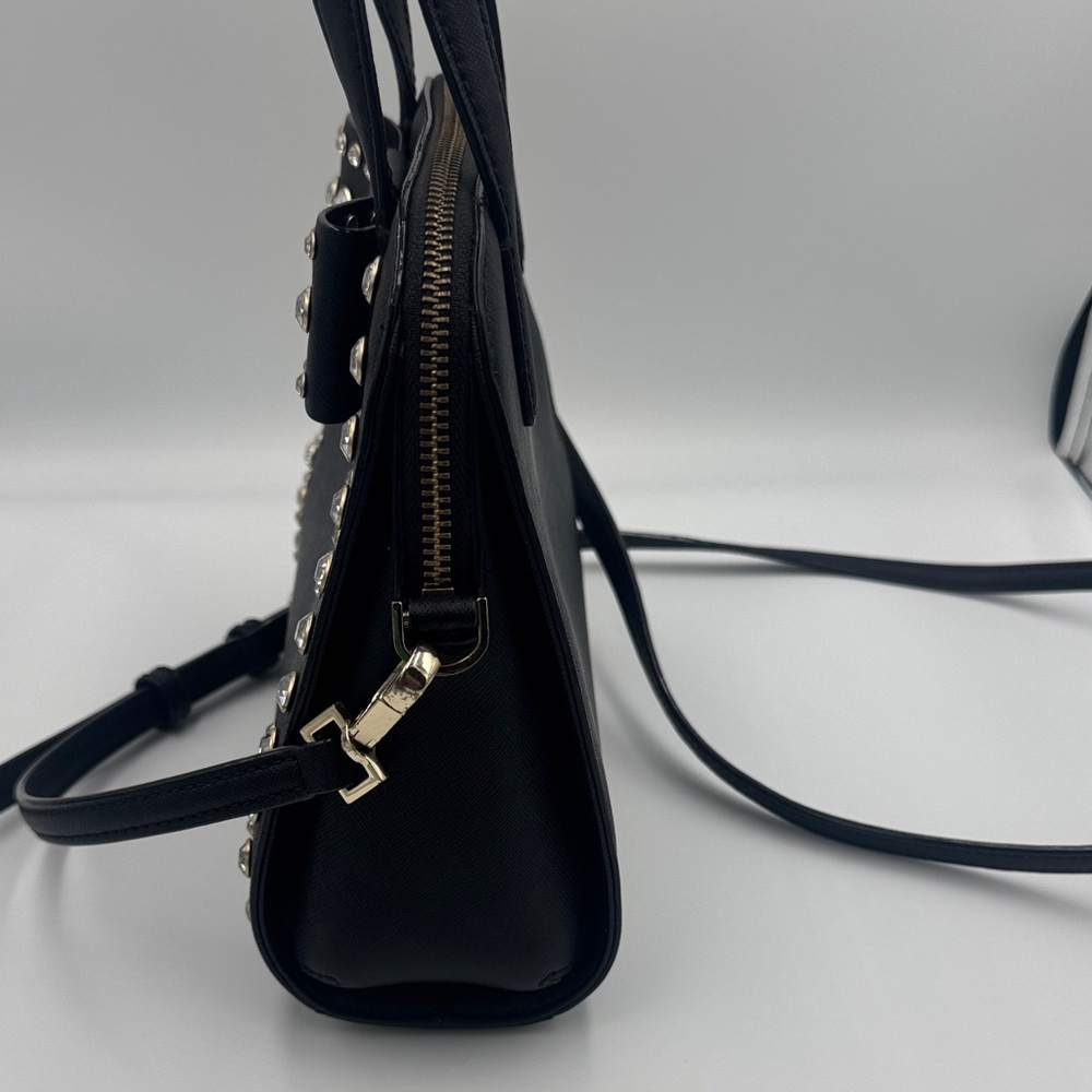 Kate Spade Black Two-Way Satchel & Wallet Set with Crystal Embellishments - Picture 12 of 13